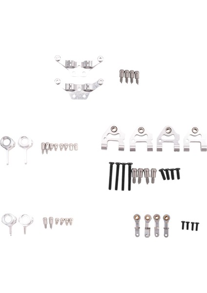 Metal Yükseltilmiş Parçalar Direksiyon Kupası Salıncak Kolu Şok Emici Plaka Wltoys P929 P939 K969 K979 K989 K999 1/28 Rc Araba Gümüş (Yurt Dışından) modelleri