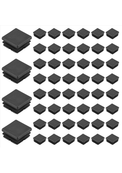 800PCS 1 Inç Kare Tüp Uç Kapak Plastik Tapalar Tüp Uç Kapaklar Post Boru Kapağı Kapak Boru Takma Sandalye Kayma Tapaları (Yurt Dışından) modelleri