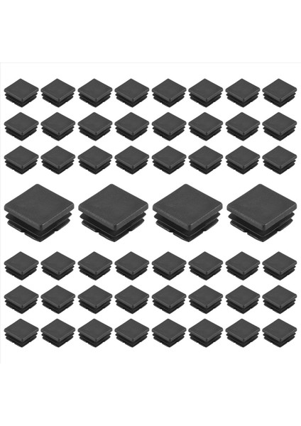 800PCS 1 Inç Kare Tüp Uç Kapak Plastik Tapalar Tüp Uç Kapaklar Post Boru Kapağı Kapak Boru Takma Sandalye Kayma Tapaları (Yurt Dışından) fırsatları