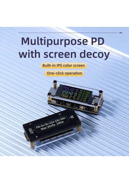 PD100W 5A Çok Amaçlı DECOY5/9/12/15/20V 0 96 Inç Renk Ekran Voltaj Akım Gücü Pozitif Negatif Elektrot Pedi (Yurt Dışından) fiyatları