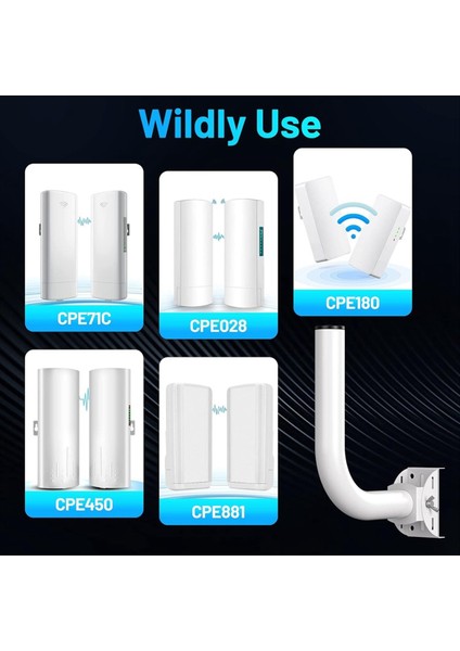 Açık Ap Erişim Noktası Istemci Köprüsü Cpe 2 Pack Için Evrensel Kablosuz Köprü Braket Montajı Kutup ve Duvara Monte Montaj (Yurt Dışından) fırsatları