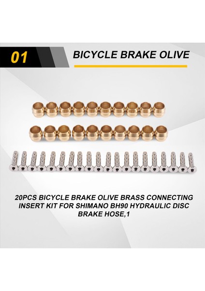 20PCS Bisiklet Fren Zeytin Pirinç Bağlama Shimano BH90 Hidrolik Disk Fren Hortumu 1 (Yurt Dışından) fırsatları