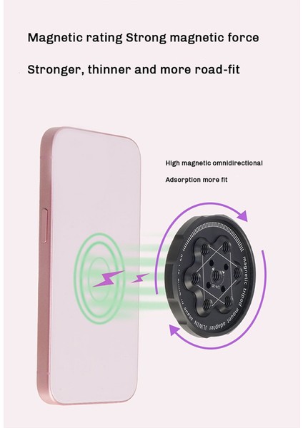 Kafa Stabilizatör Manyetik Adaptör Cep Telefonu Fotoğrafçılık Magsafe Manyetik Base Tripod Manyetik Tutucu (Yurt Dışından)