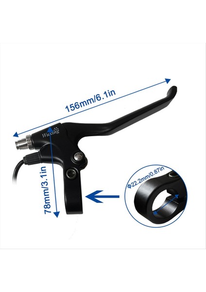 Wuxing 47PDD Ebike Fren Kolu Kesilmiş Güç Elektrikli Bisiklet E-Scooter Park Fren Bisiklet Aksesuarları Su Geçirmez Konektör (Yurt Dışından) fırsatları