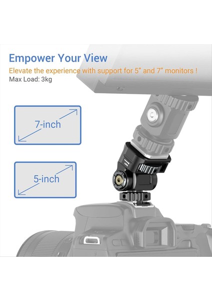 Dslr Kamera Kelepçesi Ayarlanabilir Monitör W Soğuk Ayakkabı Montajı 1/4 Kamera Monitörü Için Vida Flaş Işık Mikrofonu Sıcak Ayakkabı Braketi (Yurt Dışından) modelleri
