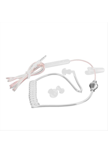 Tek Kulaklık 3,5mm Anti Radyasyon Cep Telefonu Kulaklık Air Boru Mikrofonu Şeffaflık (Yurt Dışından)