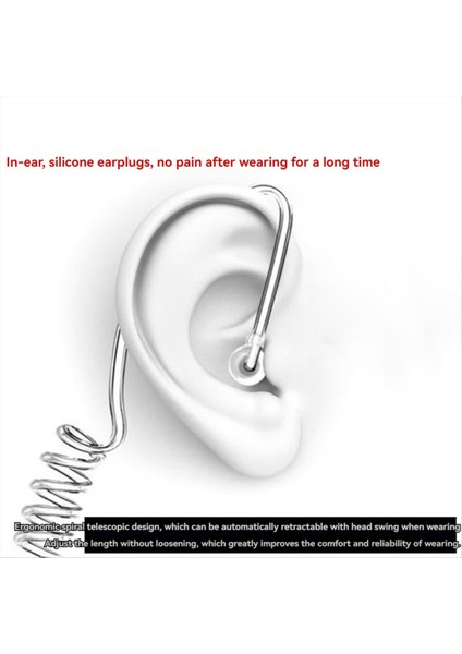 Tek Kulaklık 3,5mm Anti Radyasyon Cep Telefonu Kulaklık Air Boru Mikrofonu Şeffaflık (Yurt Dışından) modelleri