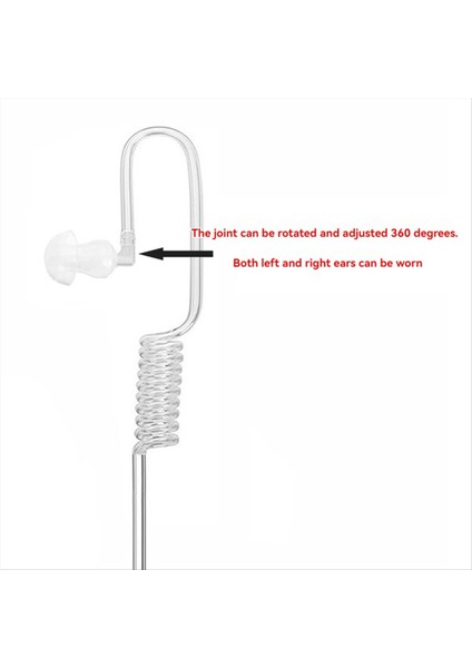 Tek Kulaklık 3,5mm Anti Radyasyon Cep Telefonu Kulaklık Air Boru Mikrofonu Şeffaflık (Yurt Dışından) fırsatları