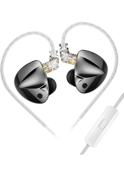 Mikrofonlu Ayarlanabilir Çift Manyetik Dinamik Kulak Içi Kablolu Kulaklık Müziği (Yurt Dışından)