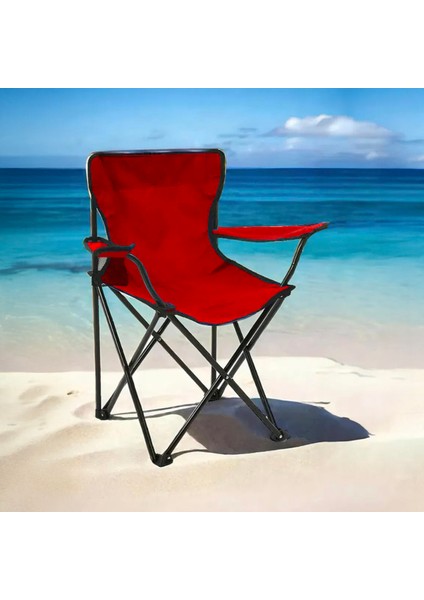 Piknik ve Kamp Sandalyesi - Kırmızı