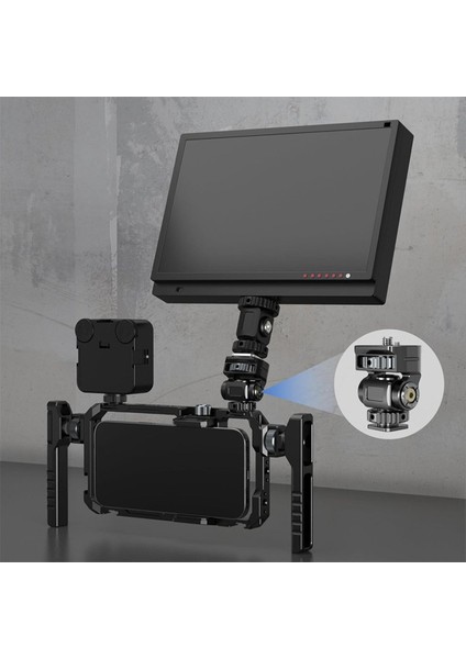 Dslr Kamera Kelepçesi Ayarlanabilir Monitör W Soğuk Ayakkabı Montajı 1/4 Kamera Monitörü Için Vida Flaş Işık Mikrofonu Sıcak Ayakkabı Braketi (Yurt Dışından) indirimleri