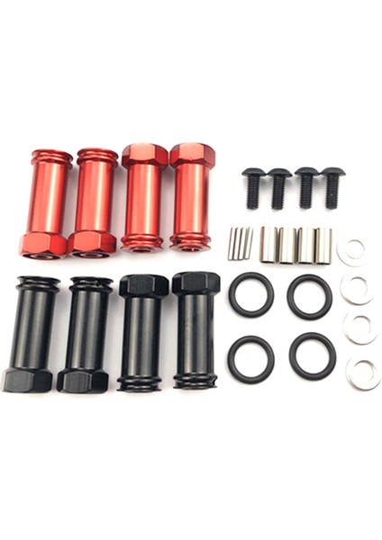 2 Set 12MM Alüminyum Tekerlek Hex Adaptörleri Uzatma Rc Araç Dönüşüm Parçaları 1/12 Wltoys 12428 12423 Kırmızı ve Siyah (Yurt Dışından) indirimleri