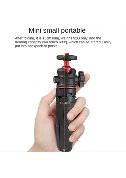 Mini Masaüstü Tripod El Fotoğrafçılığı Esnek Bilyalı Kafalı 1/4 Inç Vida Montajı Gopro Cep 3 Beyaz (Yurt Dışından) modelleri