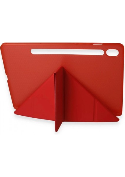 Samsung Galaxy Tab A9 Kılıf Kalemlikli Mars Tablet Kılıfı - Kırmızı modelleri