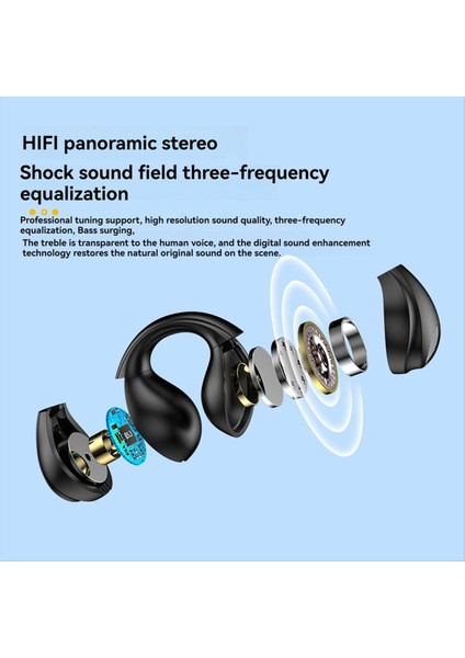 Kablosuz Kulak Klipsi Kemik Iletim Kulaklıkları Bluetooth 5.3 Koşu Bisiklete Bisikletle Kablosuz Kulaklık (Yurt Dışından) fiyatları