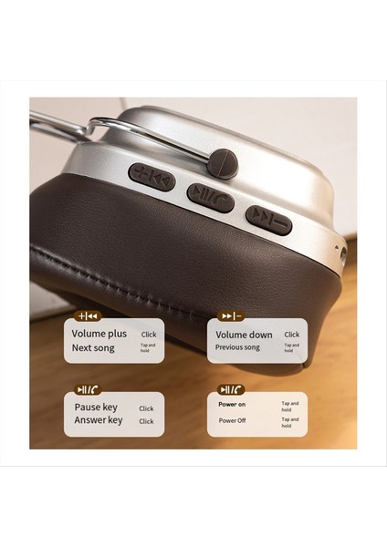 Retro Kulaklık Bluetooth Kulaklık Kablosuz Öğrenciler Için Sokak Fotoğrafçılığı Spor Kulaklıkları Retro 2 Gümüş (Yurt Dışından) indirimleri