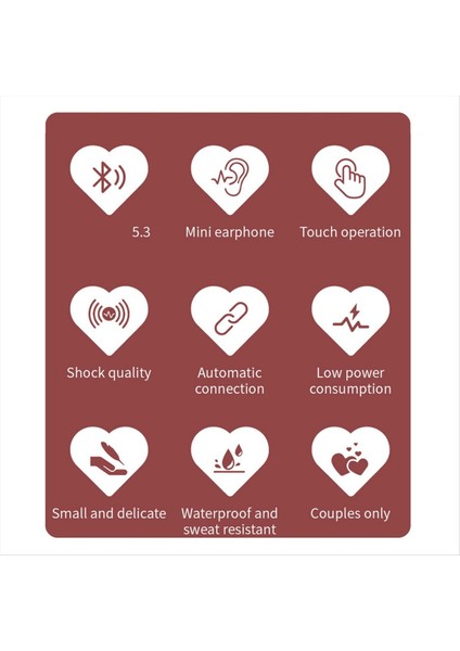 Kablosuz Bluetooth 5.3 Kulaklık Kalp Şeklinde Tws Kalp Şekleli Kulak Içi Kulaklıklar Çift Kulaklık Oyun Kulaklıkları Beyaz (Yurt Dışından) fiyatları