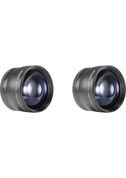2pcs 58MM 2x Telefoto Lens Canon Nikon Sony Pentax Için Tele Dönüştürücü 18-55MM (Yurt Dışından)