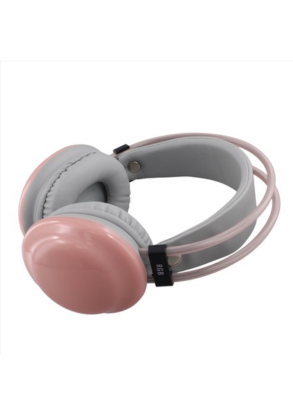 Rgb Oyun Kulaklıkları Bluetooth Kablosuz Kulaklık E-Sporları Oyun Kulaklık Dinamik Lighting Lighting Computer Kulaklık Pembe (Yurt Dışından) fırsatları