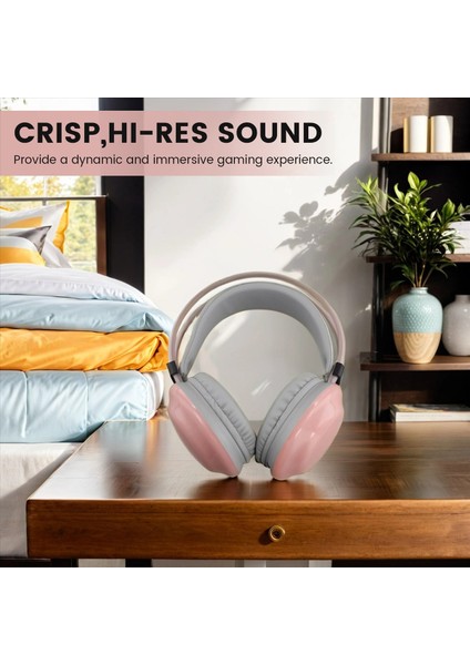 Rgb Oyun Kulaklıkları Bluetooth Kablosuz Kulaklık E-Sporları Oyun Kulaklık Dinamik Lighting Lighting Computer Kulaklık Pembe (Yurt Dışından) indirimleri