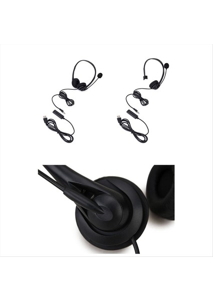 Çevrimiçi Konferans Online Sınıfları Için Hacim Kontrollü Mikrofonlu USB Kulaklık, Oyunlar Bilgisayar Kulaklığı (Yurt Dışından)
