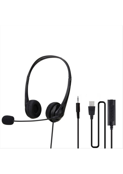 Çevrimiçi Konferans Online Sınıfları Için Hacim Kontrollü Mikrofonlu USB Kulaklık, Oyunlar Bilgisayar Kulaklığı (Yurt Dışından) modelleri