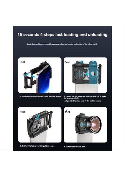 Apexel Zoom Makro Lens 100 mm Telefon Pro Lens Kiti iPhone Samsung Android Akıllı Telefon Için Streç Kelepçeli (Yurt Dışından) fiyatları