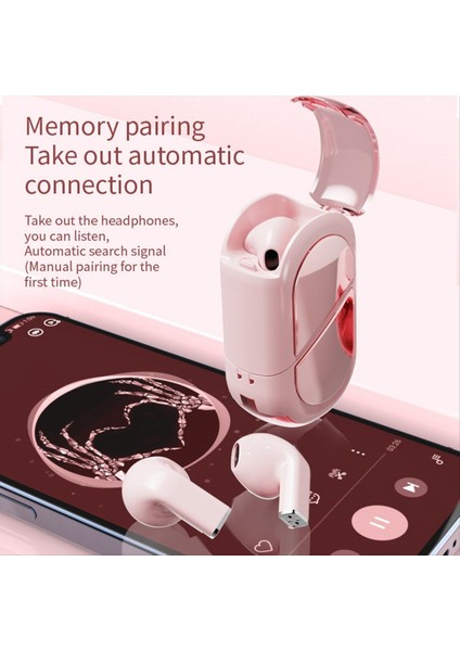 Kablosuz Bluetooth 5.3 Kulaklık Kalp Şeklinde Tws Kalp Şeklinde Kulak Içi Kulaklıklar Çift Kulaklık Oyun Kulaklıkları Siyah (Yurt Dışından)