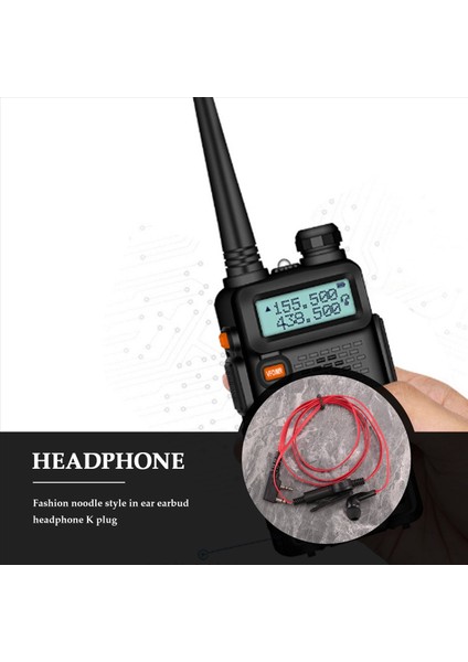 2 Pin Noodle Style Earbud Kulaklık K Baofeneng UV5R BF-888S UV5R Radyo Kırmızı Tel (Yurt Dışından) fiyatları