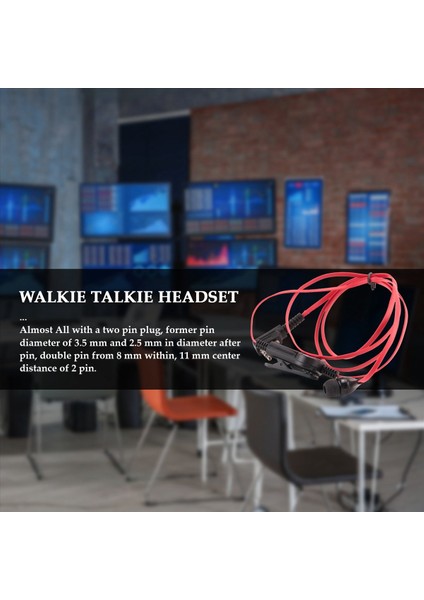 2 Pin Noodle Style Earbud Kulaklık K Baofeneng UV5R BF-888S UV5R Radyo Kırmızı Tel (Yurt Dışından) fırsatları