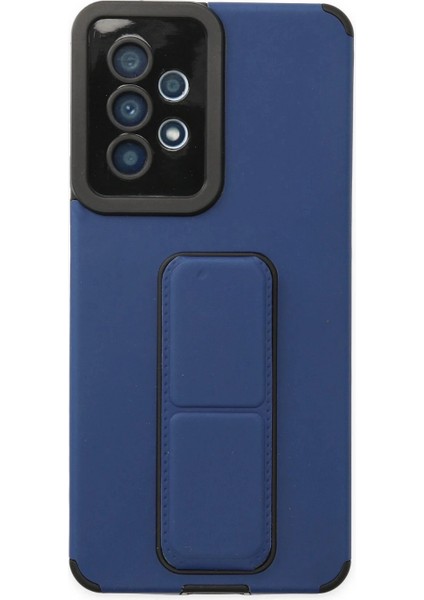 Samsung Galaxy A53 5g Kılıf Mega Standlı Silikon - Mavi