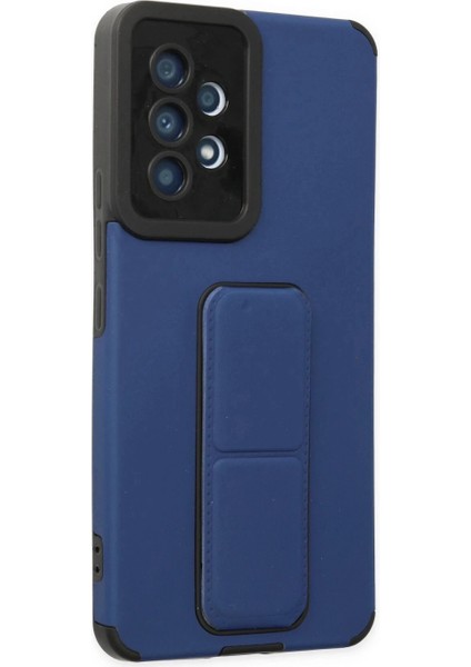 Samsung Galaxy A53 5g Kılıf Mega Standlı Silikon - Mavi fiyatları