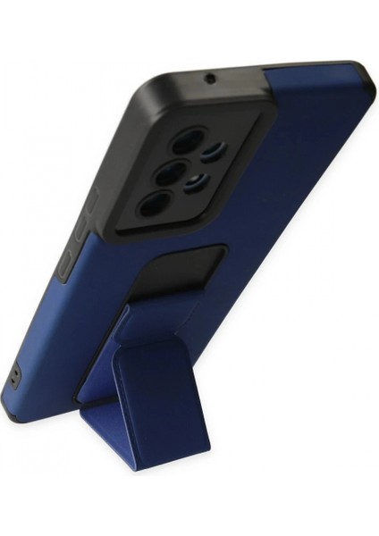 Samsung Galaxy A53 5g Kılıf Mega Standlı Silikon - Mavi modelleri