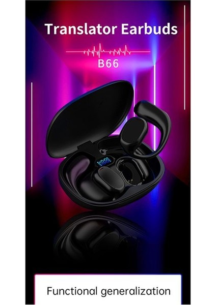 TWSB66 Çeviri Kulaklık Bt Gerçek Zamanlı Çevrimiçi Dil Çeviri Desteği Desteği Çağrı Müzik Çeviri Seyahat Çalışması (Yurt Dışından) indirimleri