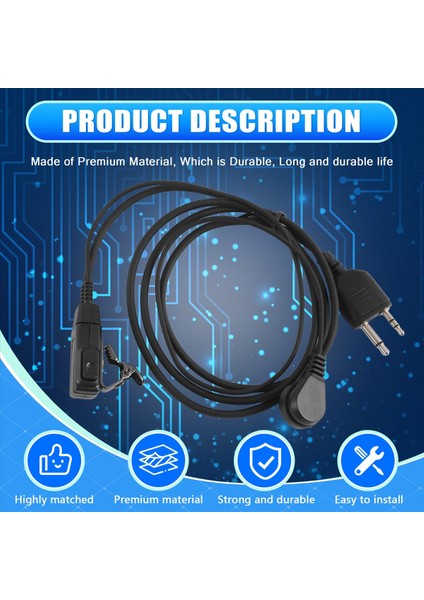 Midland Walkie Için Hava Ses Tüpü Kulaklık Mikrofonu Talkie Alan Gx G6 G7 G8 G9 75-810 GXT650 LXT80 Kablosuz Kulaklık (Yurt Dışından) fırsatları