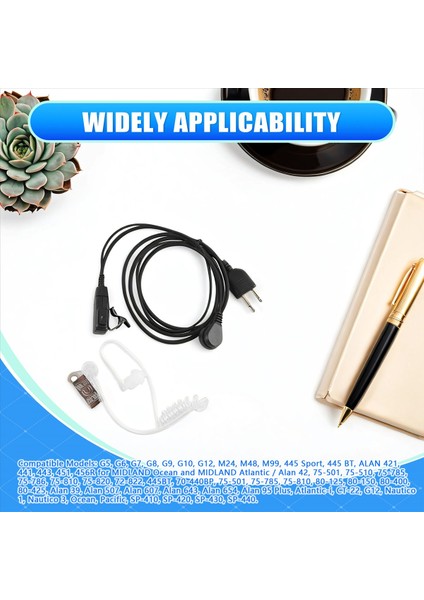 Midland Walkie Için Hava Ses Tüpü Kulaklık Mikrofonu Talkie Alan Gx G6 G7 G8 G9 75-810 GXT650 LXT80 Kablosuz Kulaklık (Yurt Dışından) indirimleri