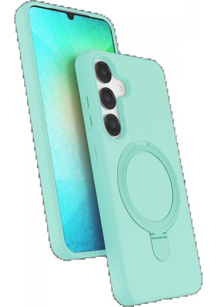 Samsung Galaxy S25 Regal Magsafe Standlı Kapak - Su Yeşili