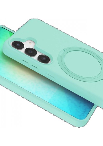 Samsung Galaxy S25 Regal Magsafe Standlı Kapak - Su Yeşili fırsatları