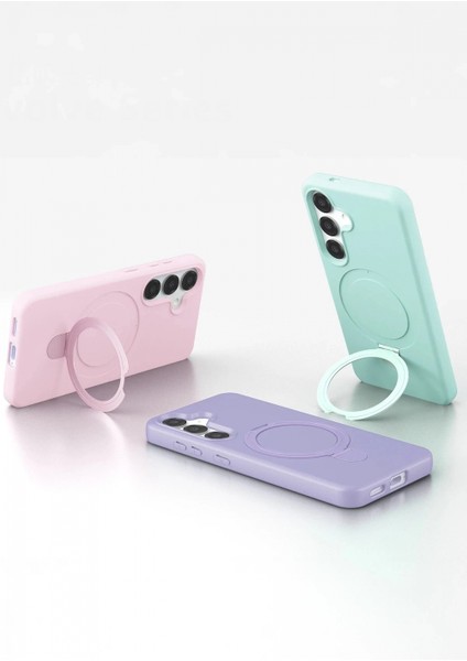 Samsung Galaxy S25 Regal Magsafe Standlı Kapak - Su Yeşili indirimleri