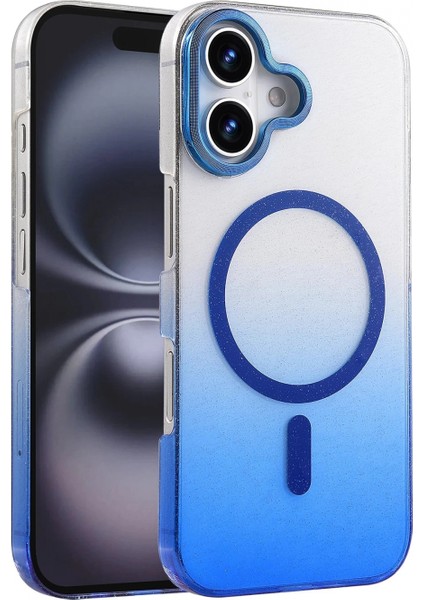 Apple iPhone 16 Plus Glossy Magsafe Kapak - Mavi