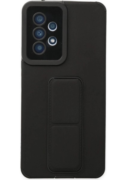 Samsung Galaxy A53 5g Kılıf Mega Standlı Silikon - Siyah