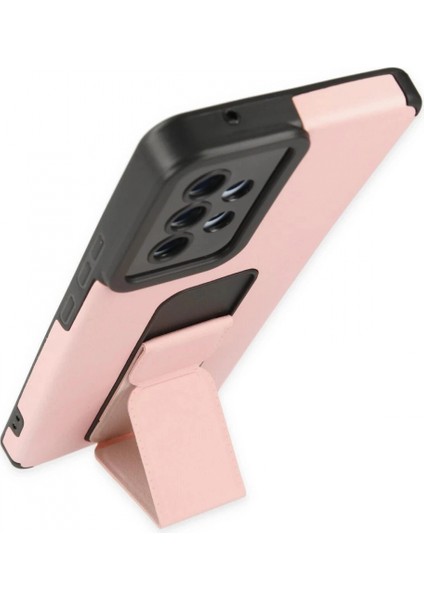 Samsung Galaxy A53 5g Kılıf Mega Standlı Silikon - Pudra modelleri