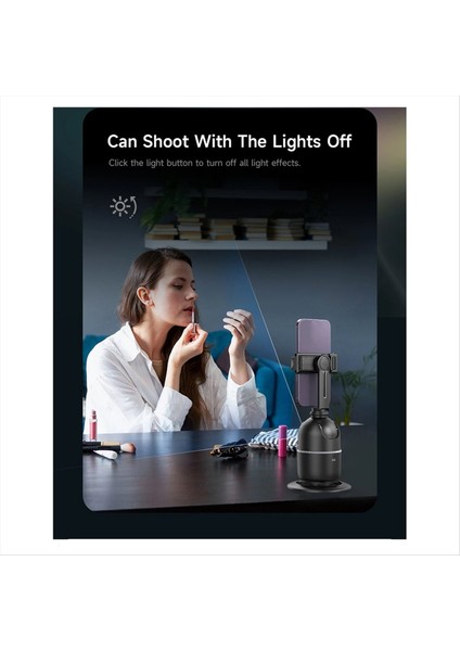 P03 Aı Akıllı Telefon/kamera Için Gimbal Sabitleyici Izleme Masaüstü Cep Telefonu Tutucu 360 Rotasyon Gimbal Follow Odak (Yurt Dışından) modelleri