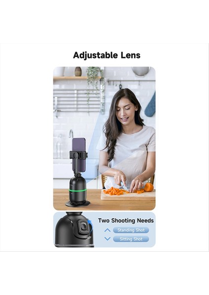 P03 Aı Akıllı Telefon/kamera Için Gimbal Sabitleyici Izleme Masaüstü Cep Telefonu Tutucu 360 Rotasyon Gimbal Follow Odak (Yurt Dışından) fırsatları