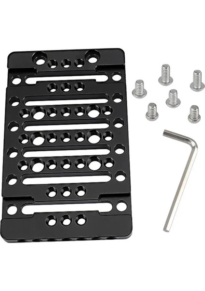 Dslr Kamera Kafes Teçhizatı Için Hızlı Serbest Bırakılacak 1/4inch 3/8 Inç Iplik Delikleri ve Dahili 4 Soğuk Ayakkabı Montajlı Peynir Plakası (Yurt Dışından)