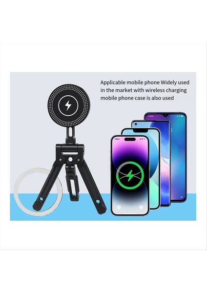 Çok Fonksiyonlu Manyetik Kablosuz Şarj Fotoğrafçılığı Stand Katlama Hızlı Bırakma Tripod El Selfie Telefon Sahibi B (Yurt Dışından) fiyatları