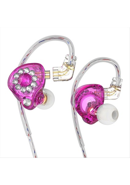 Kulak Monitörlerinde Kulaklıklar Kulaklıklar 11MM Pet Kompozit Diyafram Dinamik Kulaklık Mikrofon Olmadan 3.5mm Mor (Yurt Dışından) indirimleri