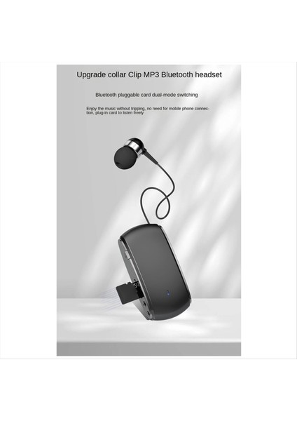K68 Bluetooth Kulaklık Lavalier Geri Çekilebilir Eklenti Kartı Tek Kulaklık Çok Işlevli Klip Kulak Seti Mp3 Çalar Mavi (Yurt Dışından) fiyatları