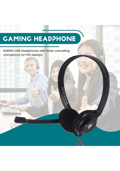 Ps5 Dizüstü Bilgisayar Için Gürültü Önleyici Mikrofonlu Nubwo USB Kulaklık, Bom Için Kulak Üstü Kablolu Ofis Çağrı Merkezi Kulaklığı (Yurt Dışından) indirimleri