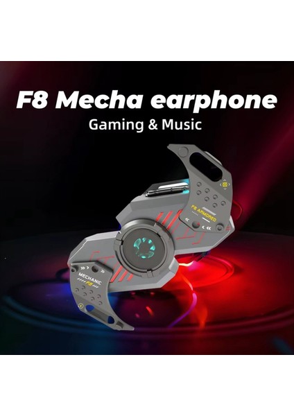 Yeni F8 Mecha Kulaklıklar Kablosuz Blutooth Kulaklık Stereo Kulaklık LED Işık Hıfı Müzik ve Sport Tws5.3 B Için (Yurt Dışından) fiyatları